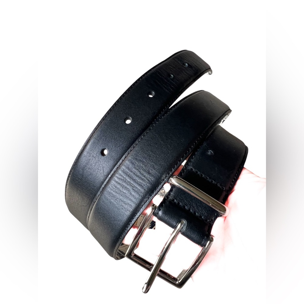 The MET Genuine Leather Black Belt With The Great Wave Off Kanagawa Art